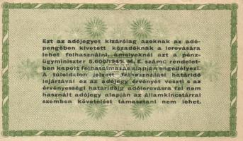 1946. 6db különféle adópengő, tévnyomatok, hibák, ferde szöveg, elcsúszott keret T:vegyes