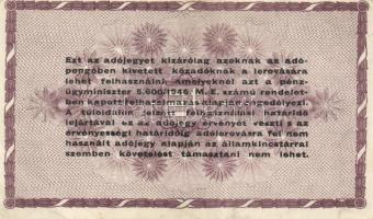 1946. 6db különféle adópengő, tévnyomatok, hibák, ferde szöveg, elcsúszott keret T:vegyes