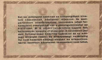 1946. 6db különféle adópengő, tévnyomatok, hibák, ferde szöveg, elcsúszott keret T:vegyes