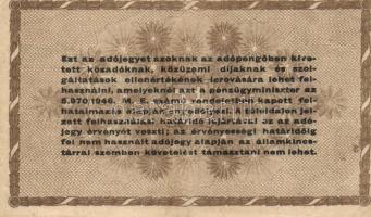 1946. 6db különféle adópengő, tévnyomatok, hibák, ferde szöveg, elcsúszott keret T:vegyes