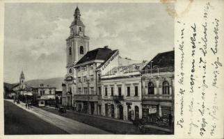 Beregszász, bank, shop of Klein Mór and Rozner Izidor (fa)