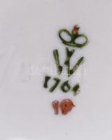 Wallendorf táncosnő, kézzel festett, jelzett, hibátlan, m:25 cm/ Wallendorf dancer, perfect conditio...