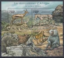 African animals mini sheet, Afrikai állatok kisív