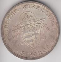 1938. 5P Ag "Szent István" T:2 Adamo P8.1