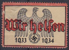 1933-1934 Wir helfen (Mi segítünk) levélzáró