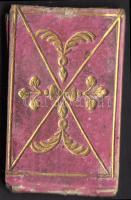 1823 Mignon almanach - miniatűr kalendárium, naptár megviselt kis tékában / 1823 Miniature calendar ...