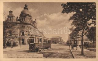 Kraków Poczta i ulica Starowislna / post, street, tram