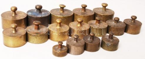 16 db réz súly mérleghez / 16 weights for scales 2 kg