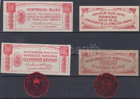 1915 Hadisegély levélzárók, 6 db