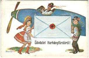 Harkányfürdő leporelloval s: Bornáth