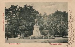 Temesvár, Scudier-szobor; kiadó J. Raschka / Scudier statue