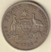 Ausztrália 1912. 1Fl Ag V. György T:3 Australia 1912. 1 Florin Ag George V C:F Krause KM#27