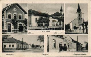 Negyed, Hangya, railway station, Calvinist church and school (EK)