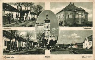 Bussa, Hangya, Main street, Roman catholic church, Post palace (fl)