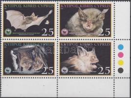 WWF denevérek ívsarki négyestömb, WWF, Bats corner block of 4