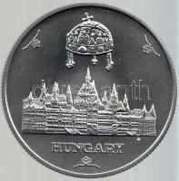 Nagy-Britannia 1989. "Barbican Centre - Magyarok: Britannia üdvözli Magyarországot" fém em...