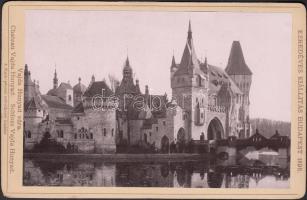 1896 Ezredéves kiállítás Budapest, Vajdahunyad vára fotó 26x11 cm