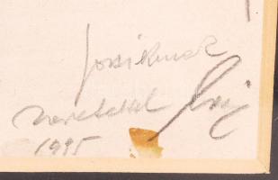 Vogel Eric (1907-1996):Székely virtus. Ceruza, papír, jelzett, üvegezett keretben, 30×40 cm