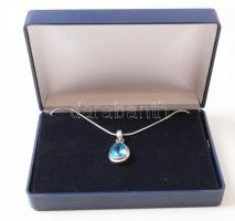 Csepp alakú topáz függő ezüst (Ag) láncon, jelzett /
topaz pendant with silver necklace, 8 g