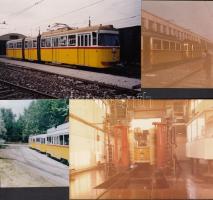 9 db színes fotó régi villamosokról / tram photos