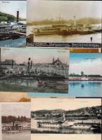 8 db modern, levlap méretű fotó dunai hajókról / Danube ships modern photos