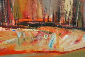 Jan Eresko: Tájkép. Olaj, vászon, jelzett, 53×69 cm