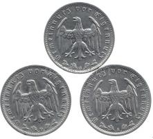 Német 3. Birodalom 1935A-1937A,D 1M (3x) T:2
German Third Reich 1935A-1937A,D 1 Marks (3x) C:XF
Krau...