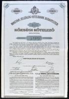 1899. "Magyar Jelzálog Hitelbank Budapesten" 3 1/2%-os Községi Kötelező bemutatóra 500Fr-ról szelvényekkel, 3 nyelven T:II