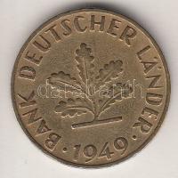 NSZK 1949F 10Pf T:2 
GFR 1949F 10 Pfennig C:XF
Krause KM#103