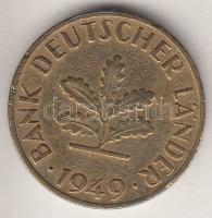 NSZK 1949J 10Pf T:2- 
GFR 1949J 10 Pfennig C:VF
Krause KM#103