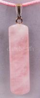 Rózsakvarc függő textil láncon /
rose quartz pendant with nacklace