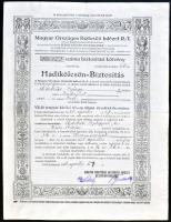 1918. Magyar Országos Biztosító Intézet Rt. Hadikölcsön biztosítási kötvény T:III
