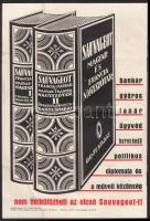 1942 Sauvageot, Magyar-francia és francia-magyar nagyszótár új kiadásának reklámismertetője és megrendelőlapja