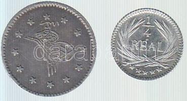 Törökország 1864. 20p Ag + Guatemala 1896. 1/4R Ag T:2  Turkey 1864. 20 Para Ag + Guatemala 1896. 1/4 Real Ag C:XF Krause KM#688, KM#162