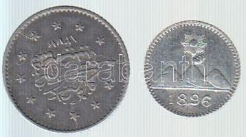 Törökország 1864. 20p Ag + Guatemala 1896. 1/4R Ag T:2 
Turkey 1864. 20 Para Ag + Guatemala 1896. 1/...