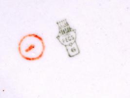 Zsolnay porcelán virágmintás tányér, hibátlan, jelzett, d: 24 cm