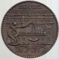 Csíkszentmihályi Róbert (1940-) 1975. "Budapesti Ügyvédi Kamara" Br emlékérem (93mm) T:2