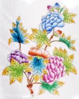 Herendi Viktória mintás levesestál, kézzel festett, jelzett, hibátlan, m:27 cm, h:35 cm