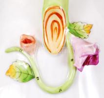 Herendi Viktória mintás levesestál, kézzel festett, jelzett, hibátlan, m:27 cm, h:35 cm