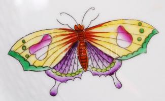 Herendi Viktória mintás levesestál, kézzel festett, jelzett, hibátlan, m:27 cm, h:35 cm