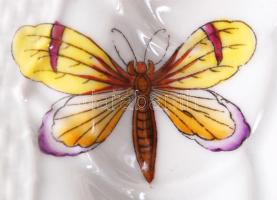 Herendi Viktória mintás kínálótál, kézzel festett, jelzett, hibátlan, d:32 cm