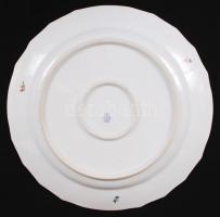 Herendi Viktória mintás kínálótál, kézzel festett, jelzett, hibátlan, d:32 cm