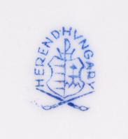 Herendi Viktória mintás kínálótál, kézzel festett, jelzett, hibátlan, d:32 cm