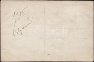 1915 Polgárőr, fotóképeslap, hátoldalán feliratozva, 9x14 cm