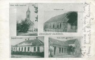 Ölbő plébánia lak, Római katolikus népiskola és templom, jegyzői hivatal (b)