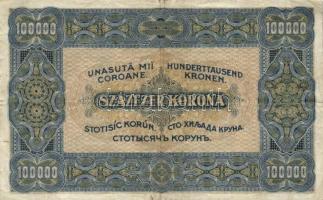 1923. 100.000K "Orell Füssli Zürich" T:III(alul középen egy kis beszakadás javítva)