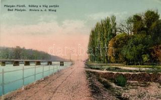 Pöstyénfürdő Vág folyó, sétány / riverside