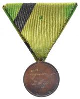 ~1900. "Vigasz v. I. díj" Ag sportérem (0.900/27mm) szalagon T:2