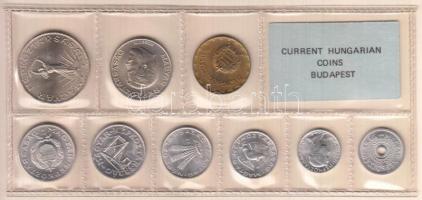 1977. 2f-10Ft 9db klf érmés forgalmi sor fóliatokban T:1