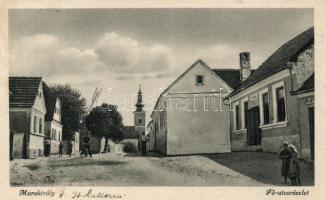 Murakirály, Fő utca / Main street, church, shops (EK)